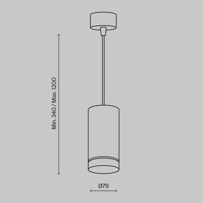 Lustra LED Maytoni Technical Orlo, Alb, LED 12W, 560lm 3000K P085PL-12W3K-W