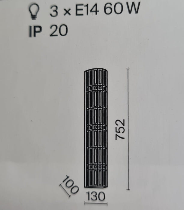 Aplica Cristal Maytoni Classic Facet Auriu, 3XE14, MOD094WL-03G