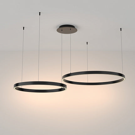 Lustra LED Maytoni Modern Rim Negru 2, MOD058PL-L74B3K