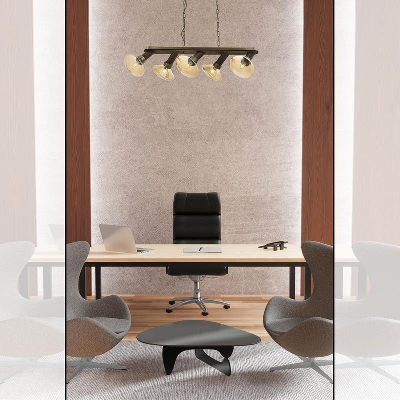 Lustra stil modern, din metal, culoare antiq
