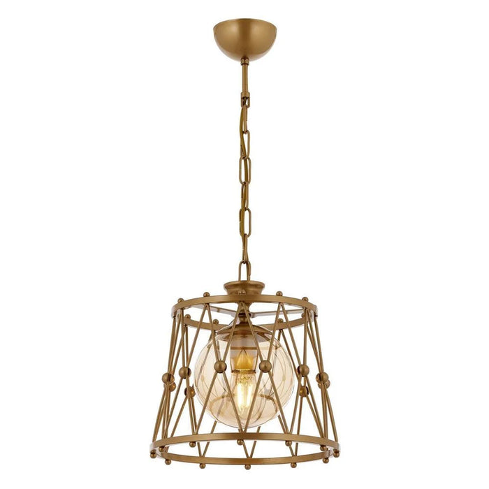 Lustră Avonni AV-1904-1BSA, vopsea antichizată, , 1xE27, metal și sticlă, design vintage elegant