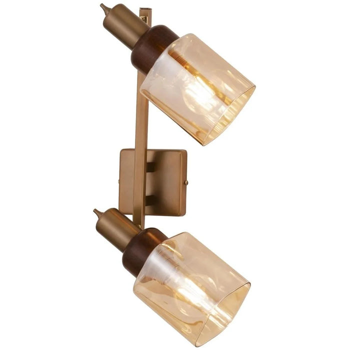 Lustră Avonni AR-1920-2Y-EX, vopsea antichizată, , 2xE27, metal și lemn și sticlă, design vintage elegant