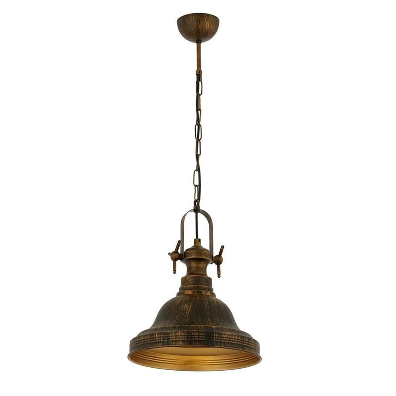 Lustră Avonni AV-4106-M36-CPR, negru cu patină, Ø29 cm, 1xE27, metal, design vintage elegant