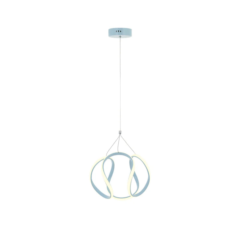 Lustră Avonni AV-4339-TK, vopsea turcoaz, Ø35 cm, 1xLed, metal și plexiglas, design vintage elegant