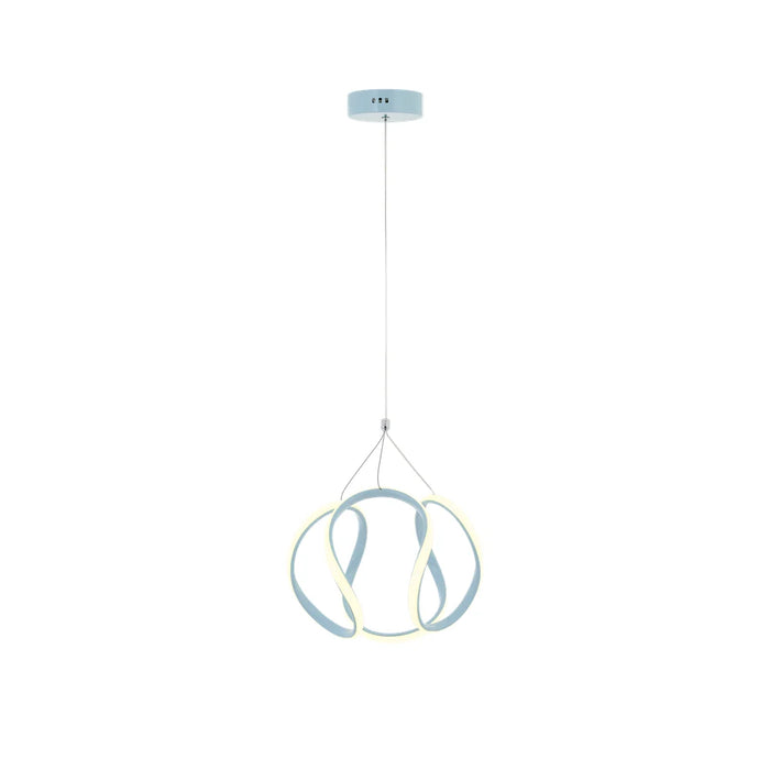 Lustră Avonni AV-4339-TK, vopsea turcoaz, Ø35 cm, 1xLed, metal și plexiglas, design vintage elegant