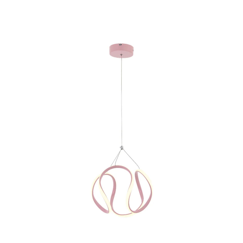 Lustră Avonni AV-4339-PM, vopsea roz, Ø35 cm, 1xLed, metal și plexiglas, design vintage elegant
