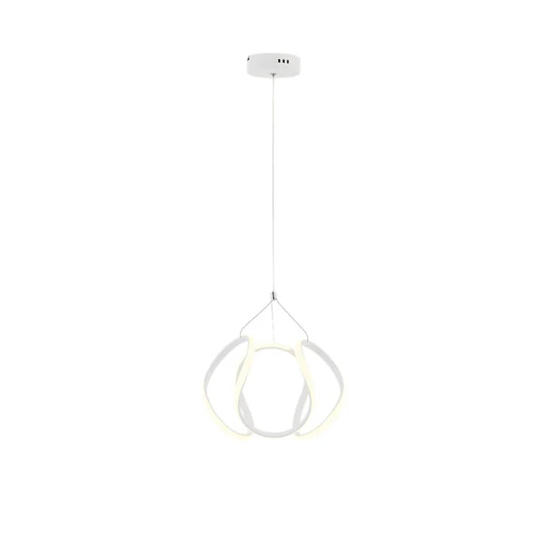 Lustră Avonni AV-4339-BBY, vopsea albă, Ø35 cm, 1xLed, metal și plexiglas, design vintage elegant