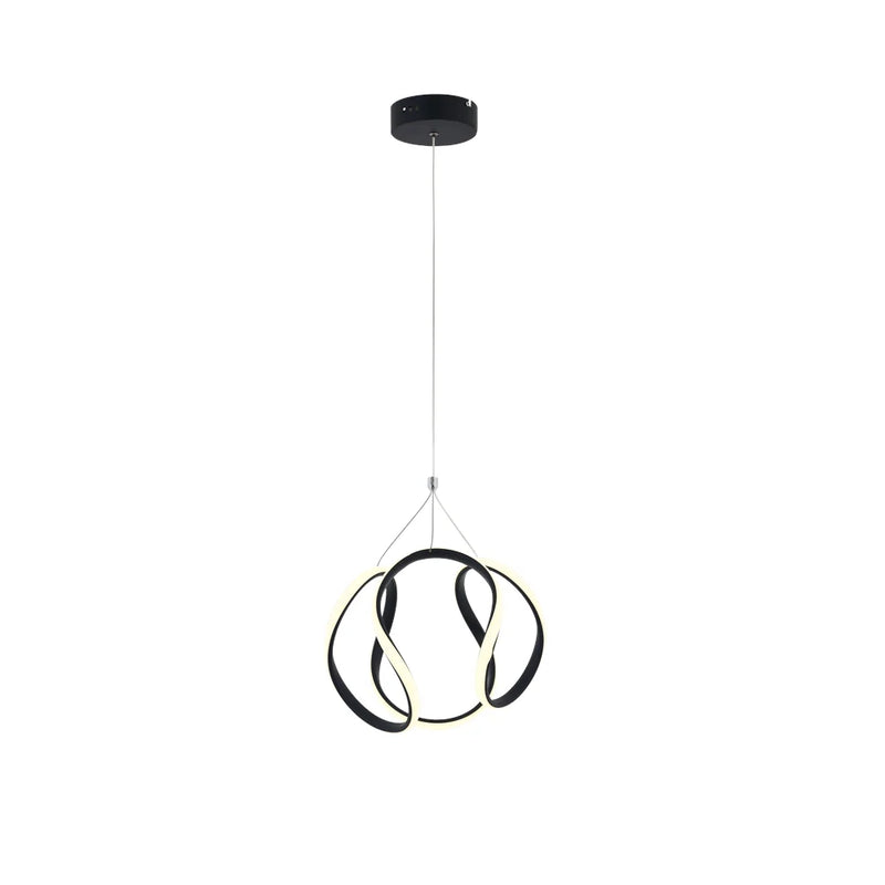 Lustră Avonni AV-4339-BSY, vopsea neagră, Ø35 cm, 1xLed, metal și plexiglas, design vintage elegant