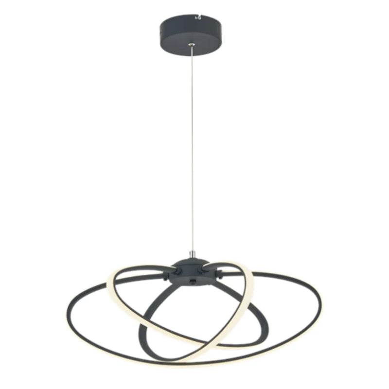 Lustră Avonni AV-4357-3GR, vopsea antracit, Ø51 cm, 1xLed, metal și plexiglas, design vintage elegant