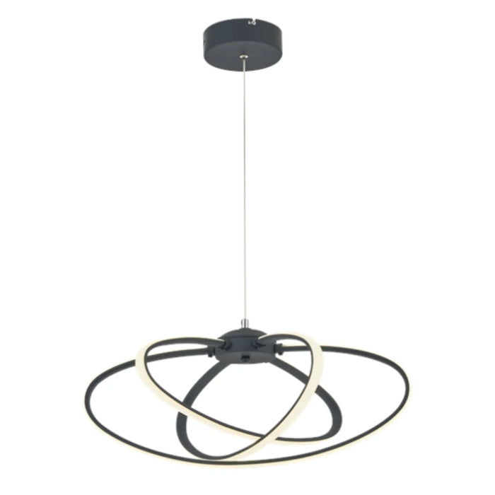 Lustră Avonni AV-4357-3GR, vopsea antracit, Ø51 cm, 1xLed, metal și plexiglas, design vintage elegant