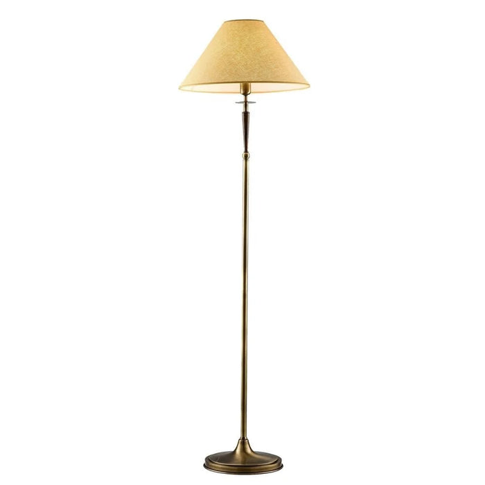 Lampadar Avonni HLM-9009-1E, finisaj antichizat, Ø50 cm, 1xE27, metal și lemn și textil, design vintage elegant