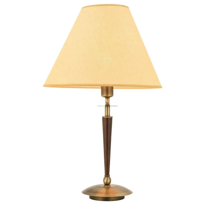 Lampă de birou Avonni HML-9009-1EB, finisaj antichizat, Ø40 cm, 1xE27, metal și lemn și textil, design vintage elegant