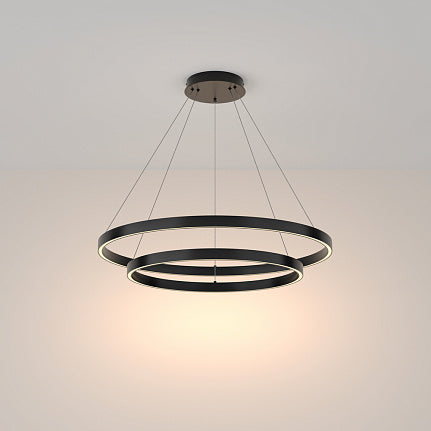 Lustra LED Maytoni Modern Rim Negru 2, MOD058PL-L74B3K