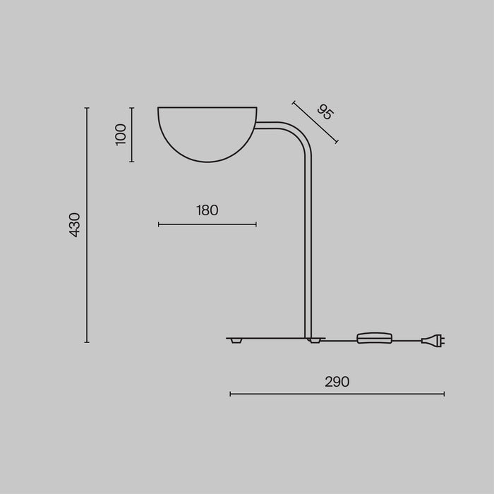 Veioza   Maytoni Modern Mollis Negru, 1XG9, MOD126TL-01B