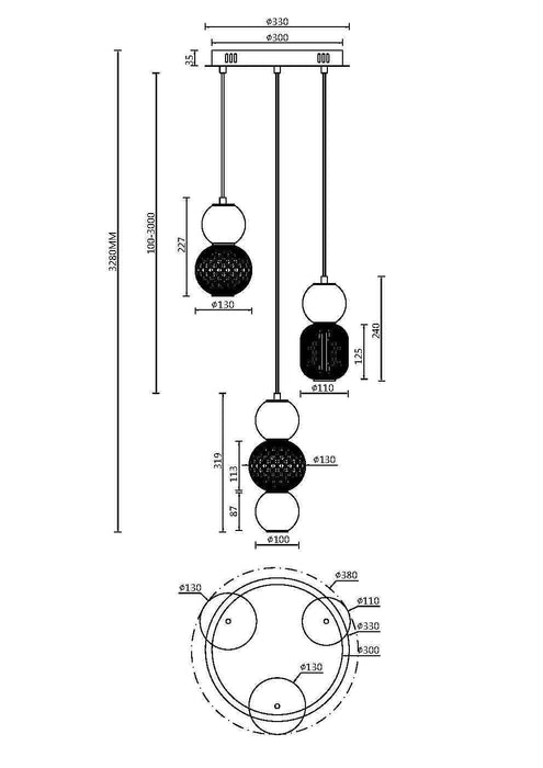 Lustra LED Maytoni Modern Drop, Crom, LED 33W, 4000lm 3000K MOD273PL-L33CH3K