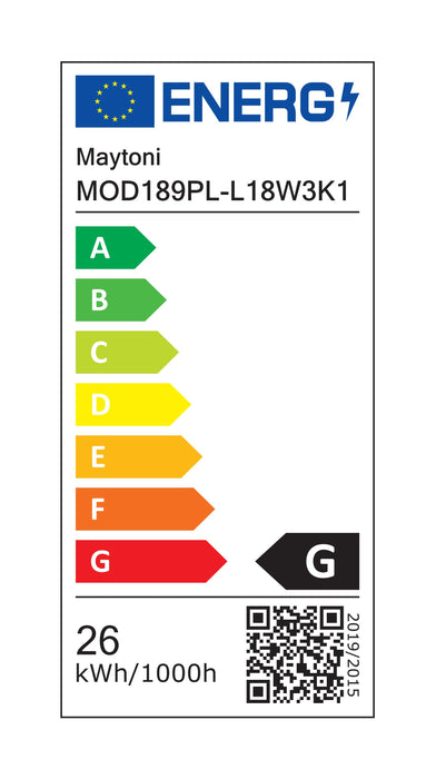 Lustra LED Maytoni Modern Gerhard, Alb, LED 26W, 1400lm 3000K MOD189PL-L18W3K1