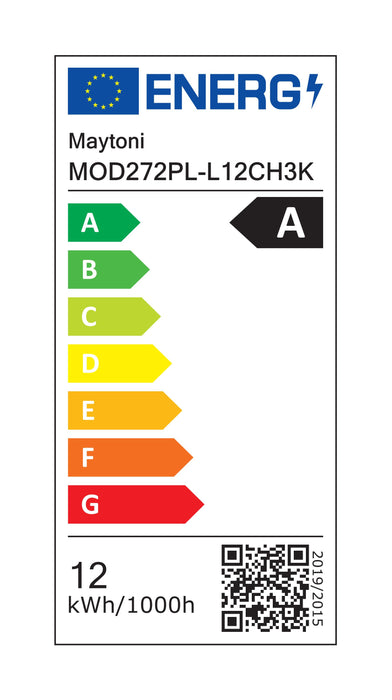 Lustra LED Maytoni Modern Ordo, Crom, LED 8W, 920lm 3000K MOD272PL-L12CH3K