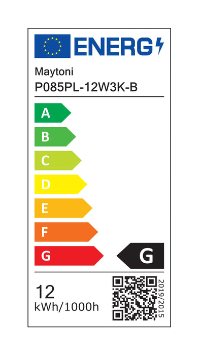 Lustra LED Maytoni Technical Orlo, Negru, LED 12W, 560lm 3000K P085PL-12W3K-B