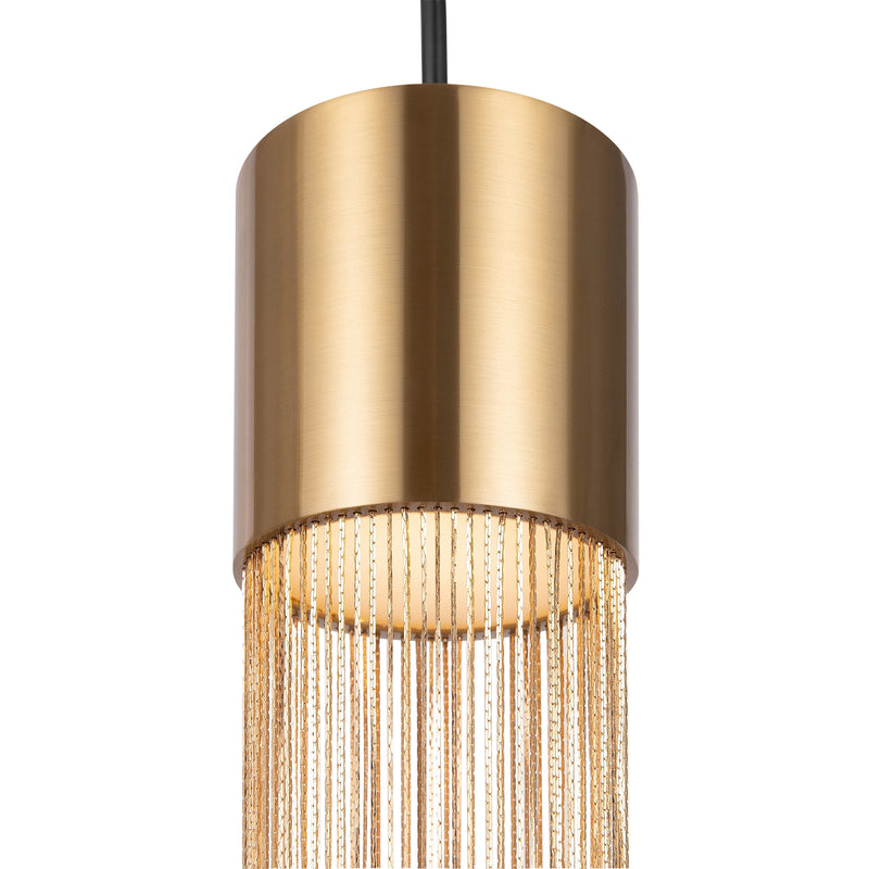 Lampă suspendată modernă LED Maytoni Imaginary, 5W, 3000K, Aurie, Metal