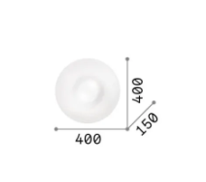 Plafoniera GLORY Ideal Lux, E27 max 2 x 60W, D40, Alb