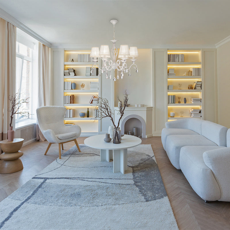 Lustra Living Maytoni Classic Grace Alb/Auriu, 6XE14