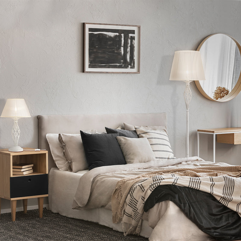 Lampadar living Maytoni Classic Grace Alb/Auriu, 1XE14