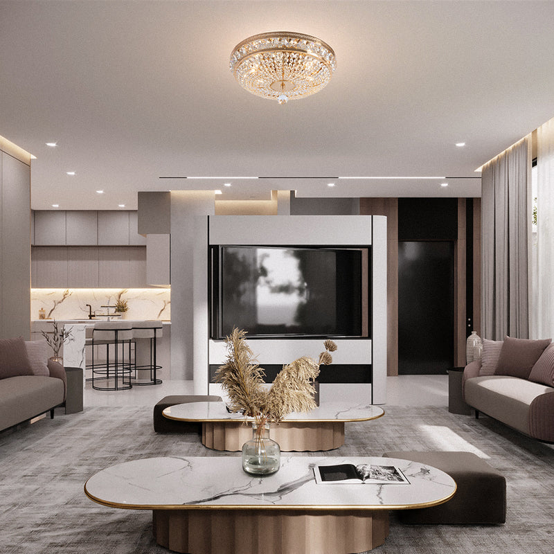 Plafoniera Living Maytoni Classic Ottilia Auriu, 6XE14