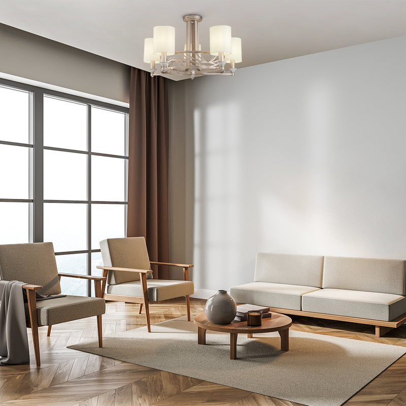 Lustra Living Maytoni Classic Vittoria Crem/Auriu, 5XE14