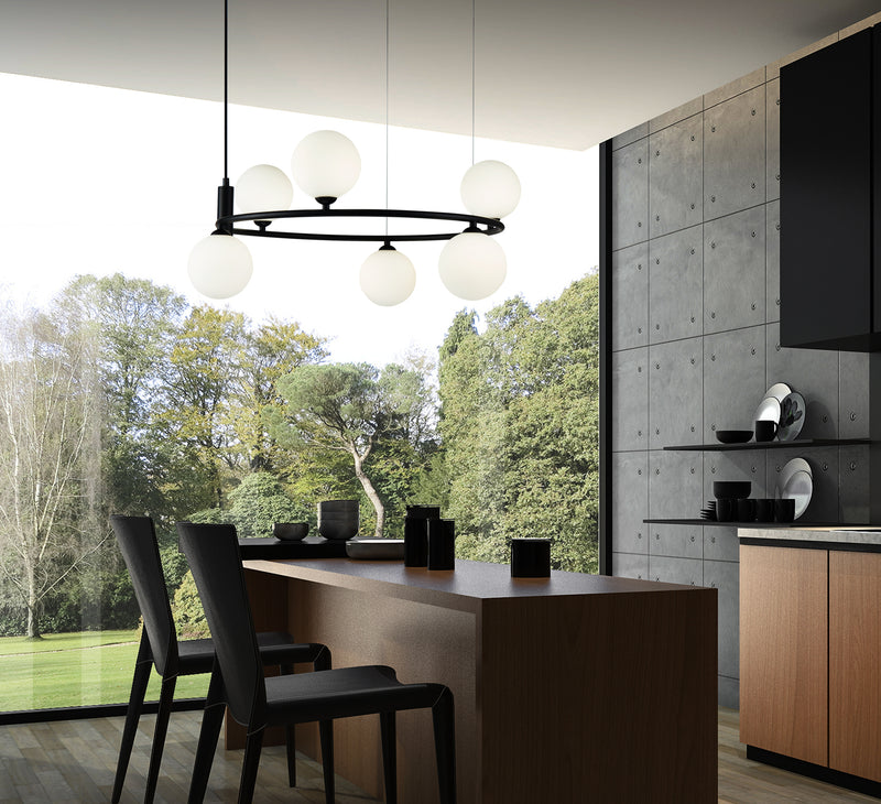 Lustra Living Maytoni Ring Negru, 6XG9