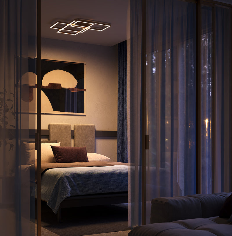 Plafoniera LED Maytoni Rida, 78W, Auriu, 4300 lm, 2600–3500K