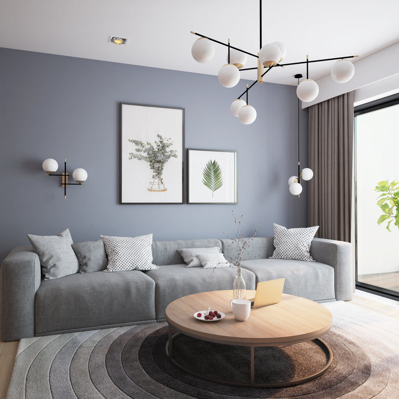 Lustra Living Maytoni Nostalgia Auriu mat, 9XE14