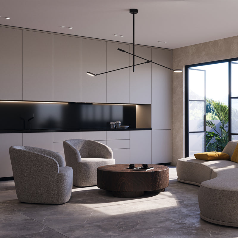 Plafoniera Modern Negru