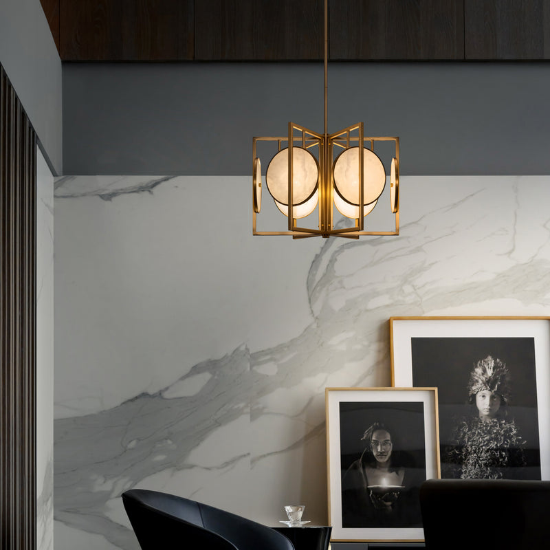Lustra Living Maytoni Marmo Auriu, 6XE14