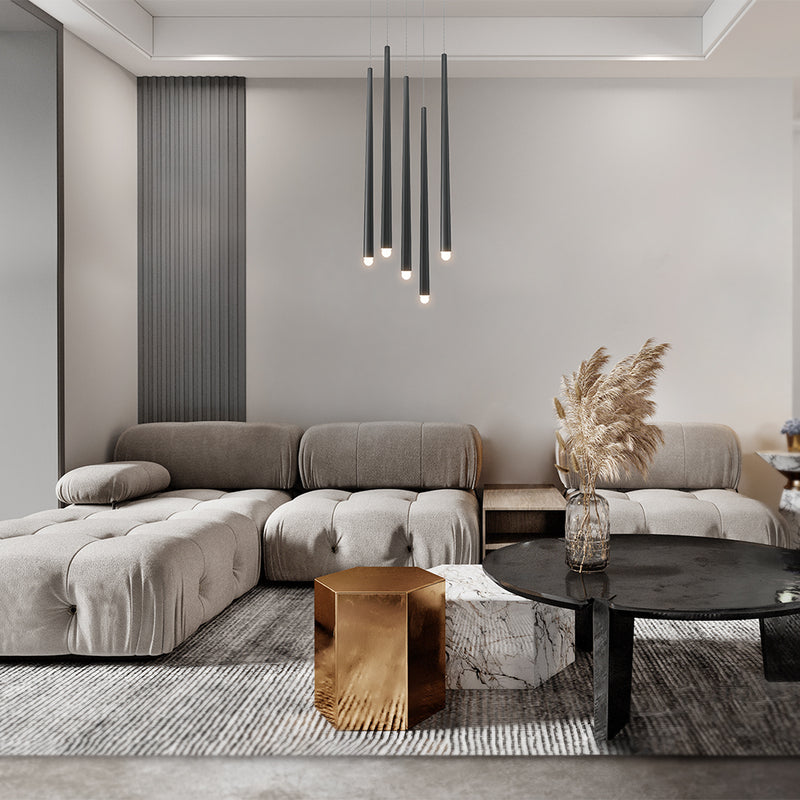 Lustra LED Maytoni Modern Cascade, Negru, LED 31W, 2400lm
