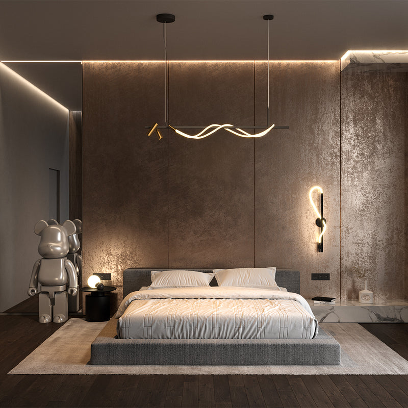 Lustra LED Maytoni Tau Negru/Auriu
