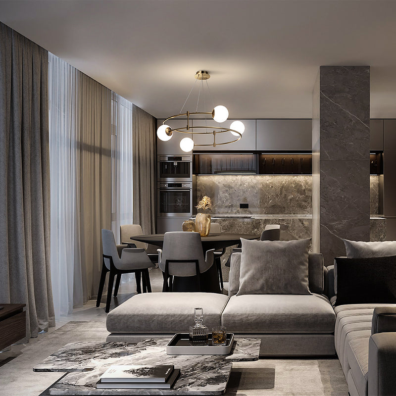 Lustra Living Maytoni Balance Auriu, 4XG9