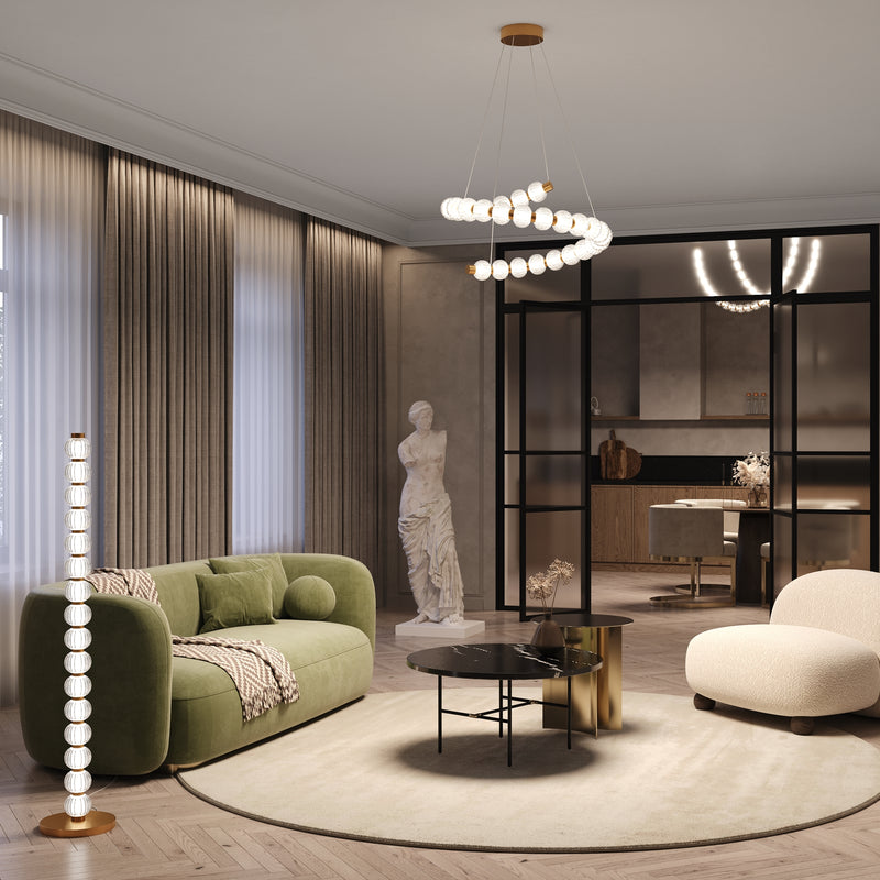Lustra LED Maytoni Modern Amulet, Auriu, LED 40W, 1900lm 3000K