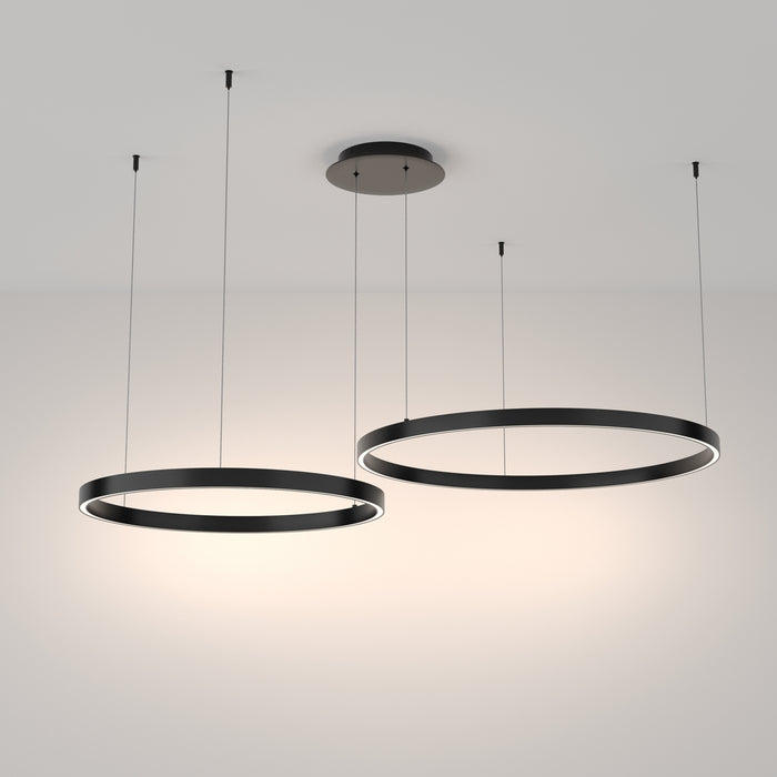 Lustra LED Maytoni Modern Rim Negru , MOD058PL-L55B3K