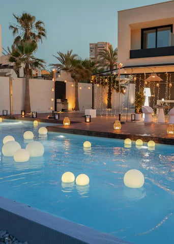Lampă decorativă solară exterior New Garden Buly 20 🔆 RGB + Alb Cald, Ø20 cm, IP68 🌊 Plutitoare