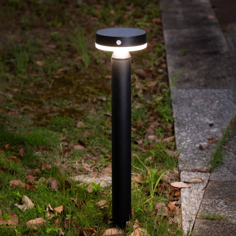 CARLI PT33613 – Stâlp solar LED tip bollard, 400 lm, 3000K, IP44, negru mat