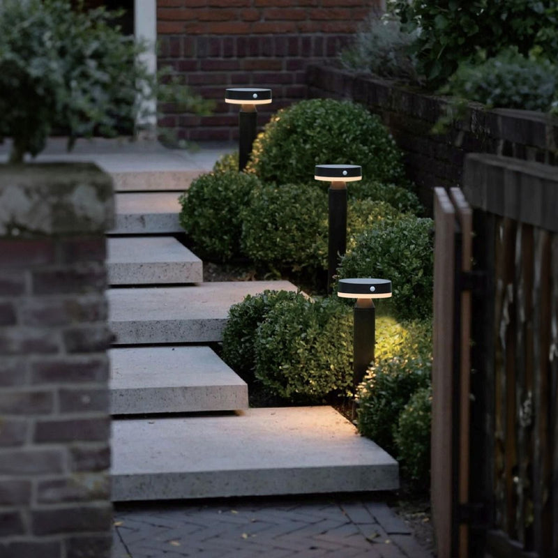 CARLI PT33613 – Stâlp solar LED tip bollard, 400 lm, 3000K, IP44, negru mat