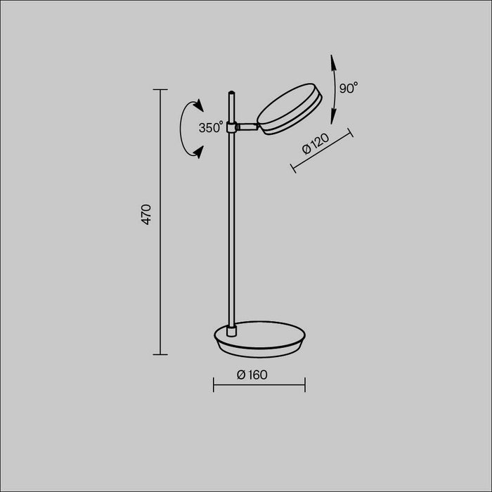 Veioza LED Maytoni Modern Fad Negru 1, MOD070TL-L8B3K