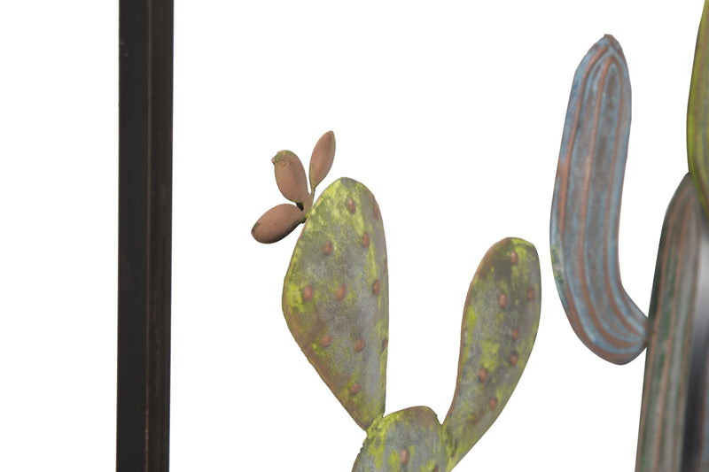 Decoratiune de Perete Mauro Ferretti Cactus-Frame -C- 50X1, 3X50 cm, Verde/ Bleo