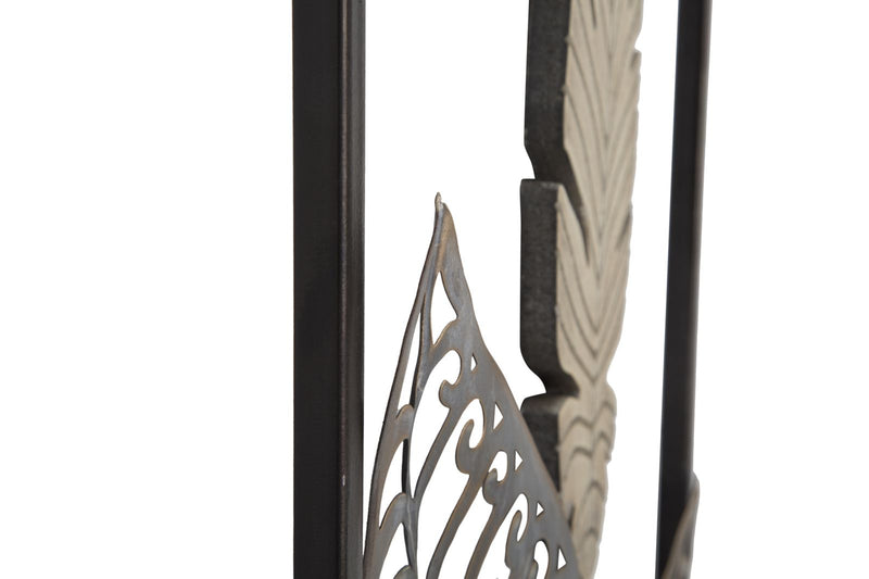 Decoratiune de Perete Mauro Ferretti Foglie A, 30, 5X1, 90X91 cm, Auriu/ Argintiu