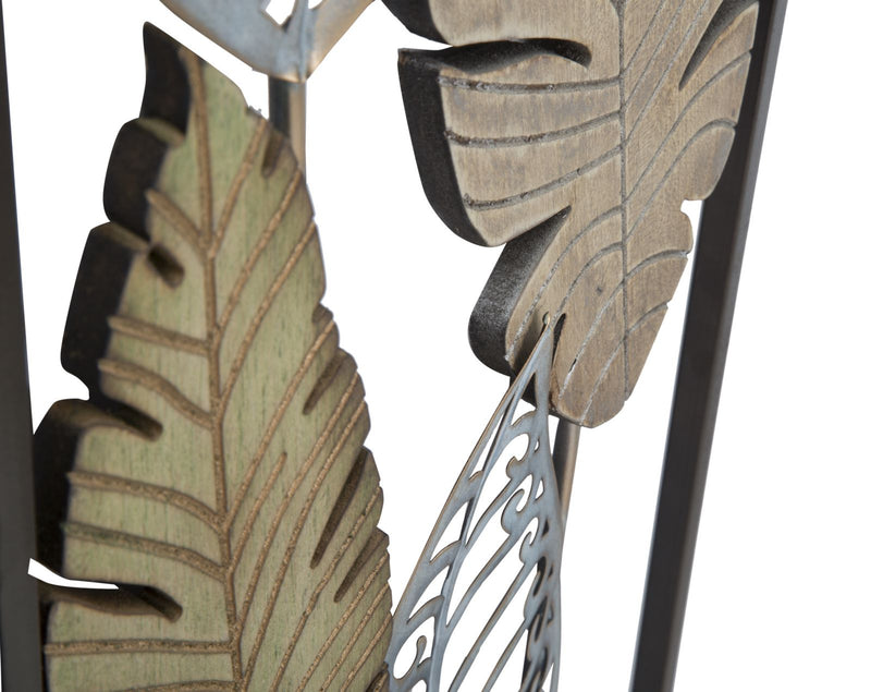 Decoratiune de Perete Mauro Ferretti Foglie B, 30, 5X2, 5X99, 5 cm, Auriu/ Argintiu