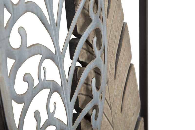 Decoratiune de Perete Mauro Ferretti Foglie B, 30, 5X2, 5X99, 5 cm, Auriu/ Argintiu