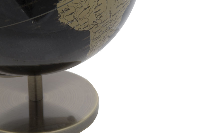 Decoratiune Glob Pamantesc Mauro Ferretti Bronze  Ø 25X34 cm, Negru/Auriu