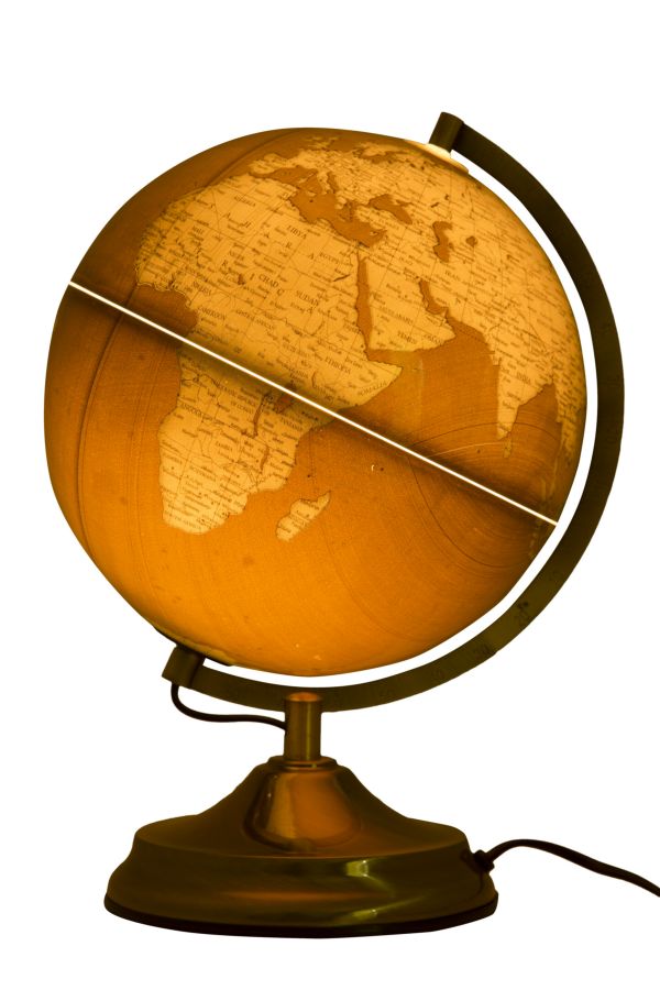 Decoratiune Luminoasa Mauro Ferretti Globe With Light Bronze  Ø 25X38 cm, Multicolor
