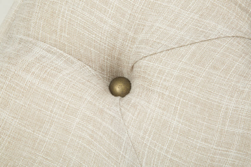 Set Puff Mauro Ferretti Tirana Cu depozitare, Set 2 Piese,  102X43,5X49,5 - 82X36X37 cm, Crem