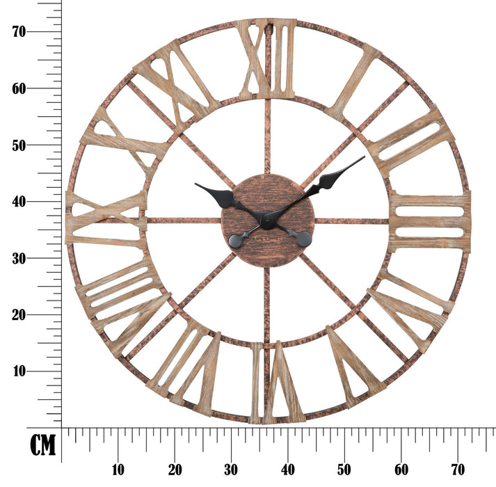 Ceas decorativ de Perete Mauro Ferretti Plus  Ø 71,5X4 cm, Maro